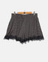 Polka Dot High-Waisted Shorts with Lace Trim